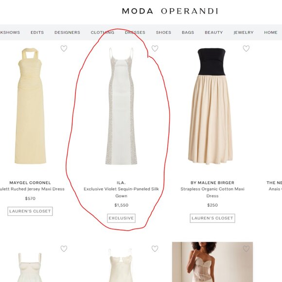 The Violet - White Silk and Sequin Evening/ Wedding Gown - Picture 6 of 6